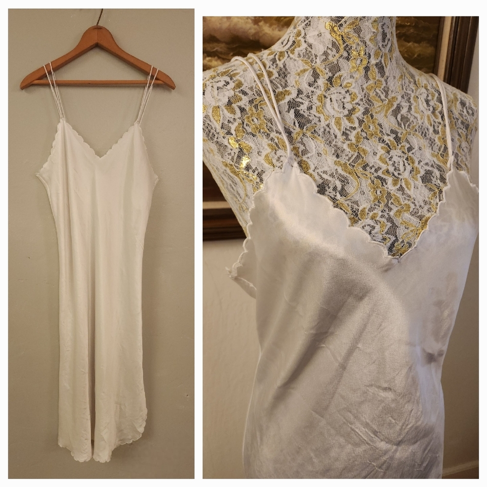 Vintage 1960s Ivory Slip Dress by Axiom